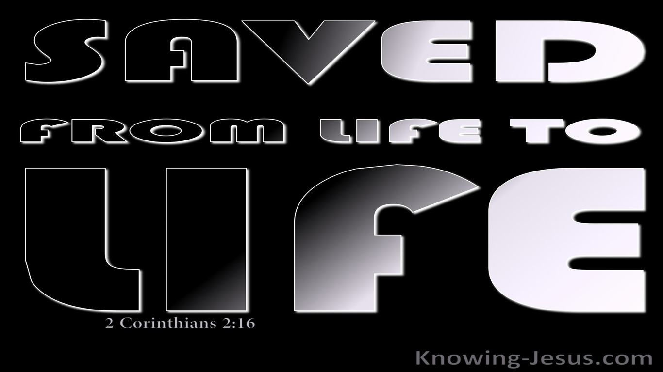 2 Corinthians 2:16 Saved From Life To Life (black)